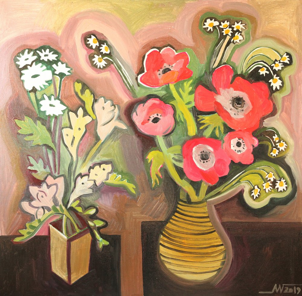 Vibrant Still Life Flowers by Marina Gorkaeva