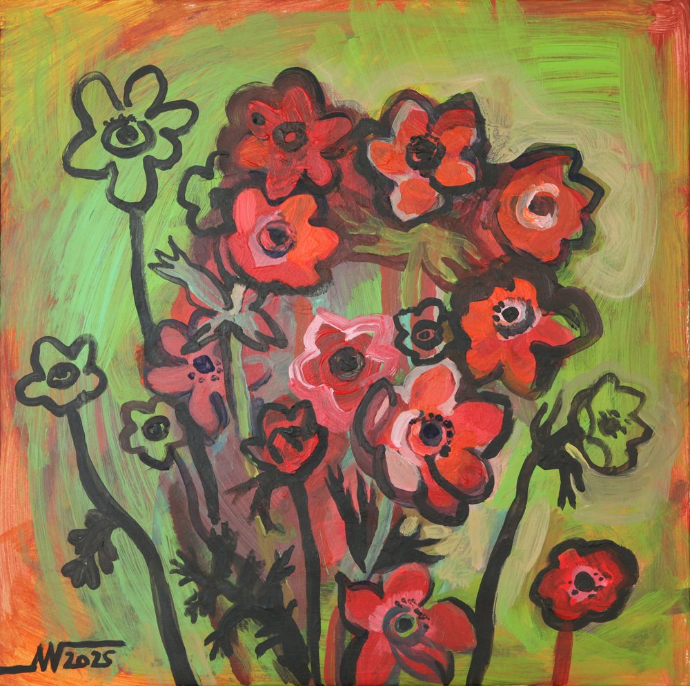 Vibrant Whimsical Flowers by Marina Gorkaeva