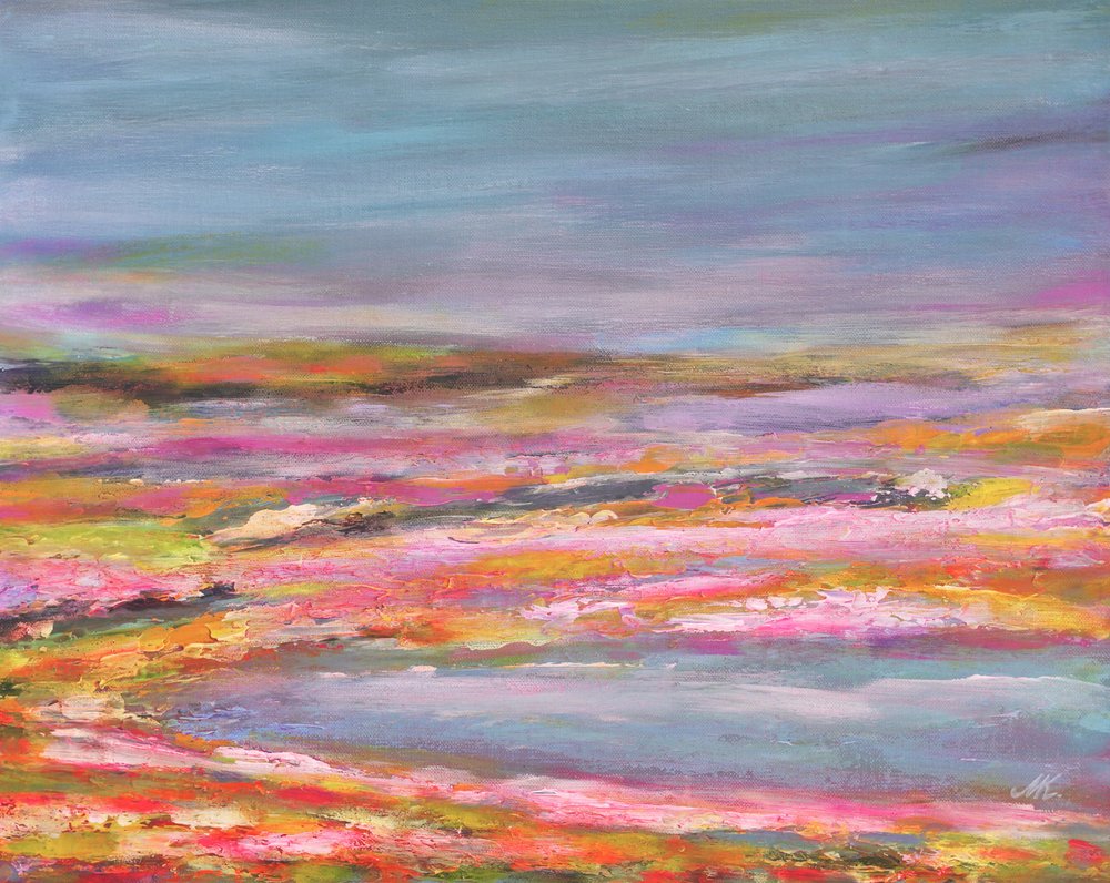 Vibrant Abstract Landscape by Marina Kozyr