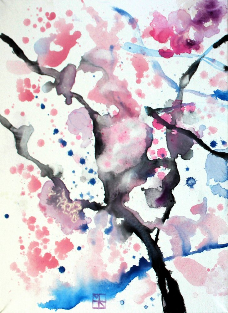 Abstract Cherry Blossoms by Marina Nelson