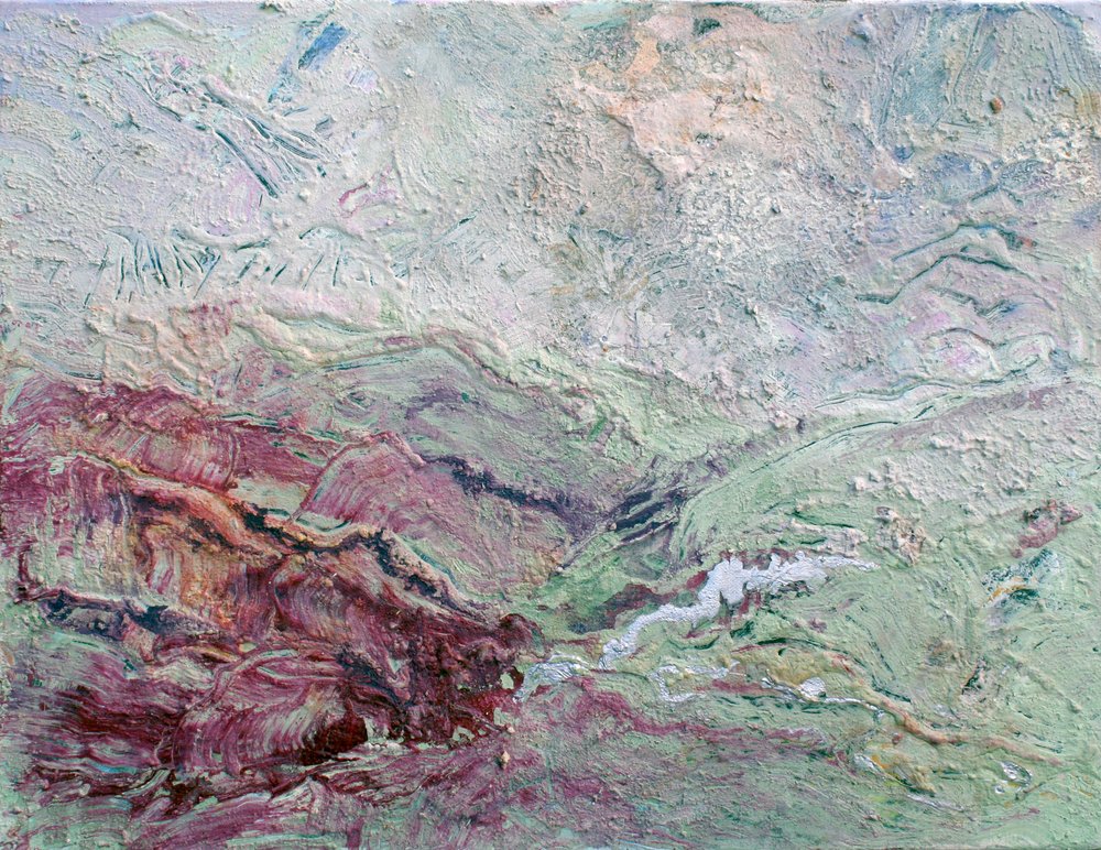 Earthy Textured Landscape by Marina Nelson