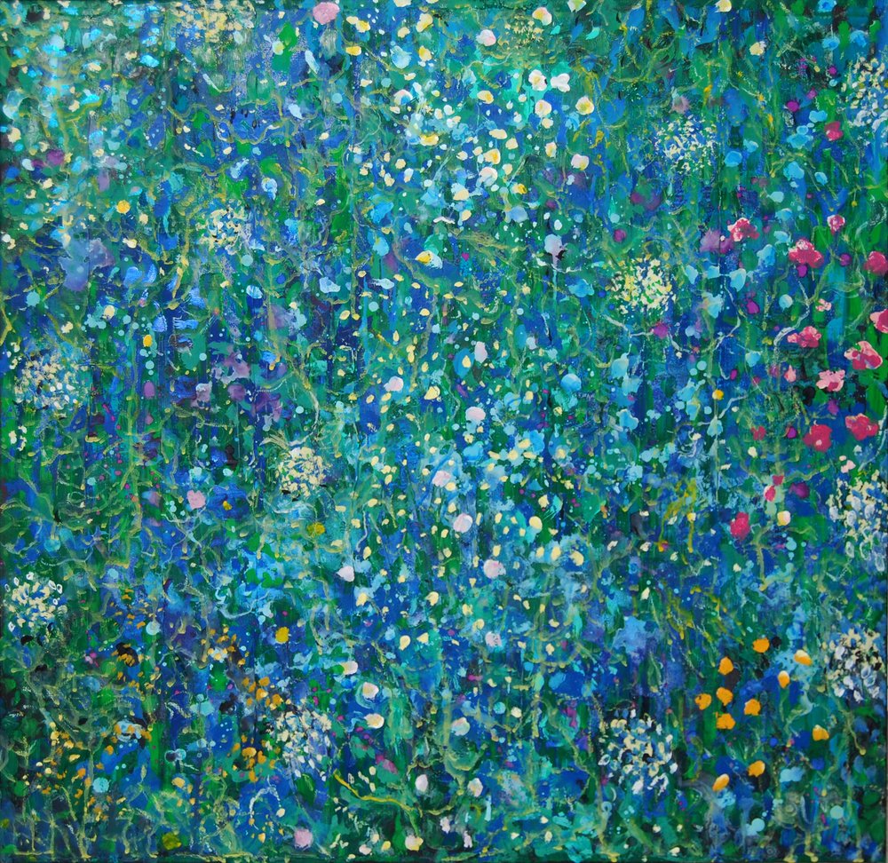 Vibrant Flower Meadow by Marina Nelson