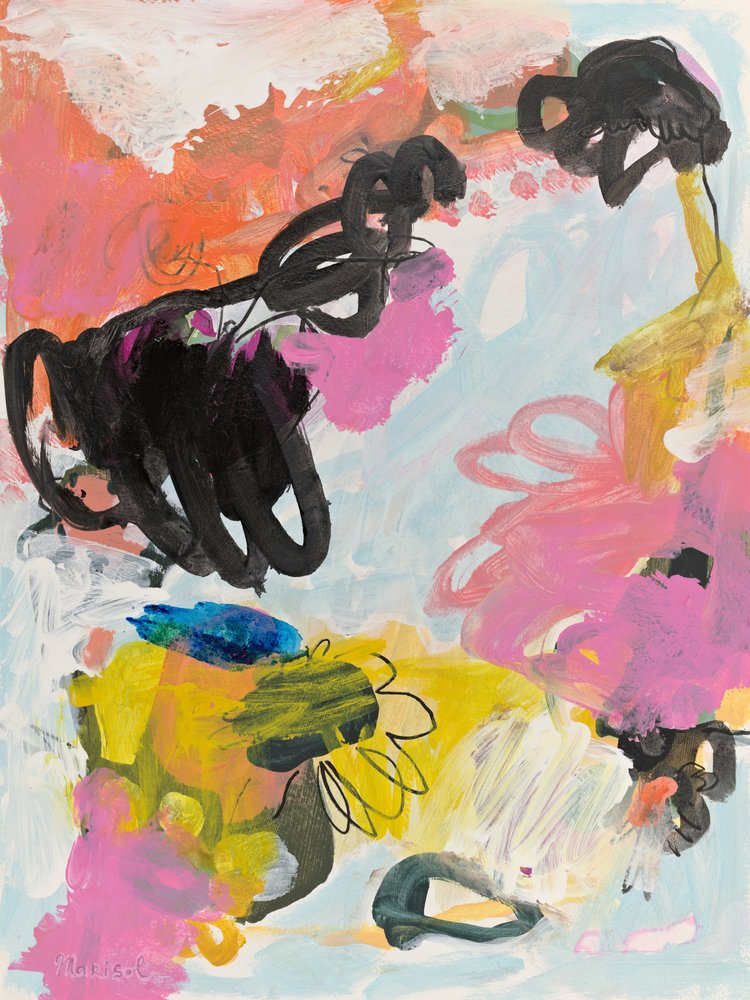 Joyful Abstract Bloom by Marisol Evora