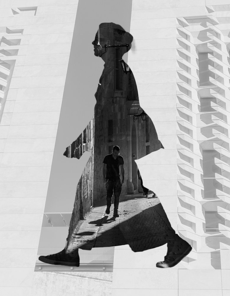 Walking Man Silhouette by Martin Agius