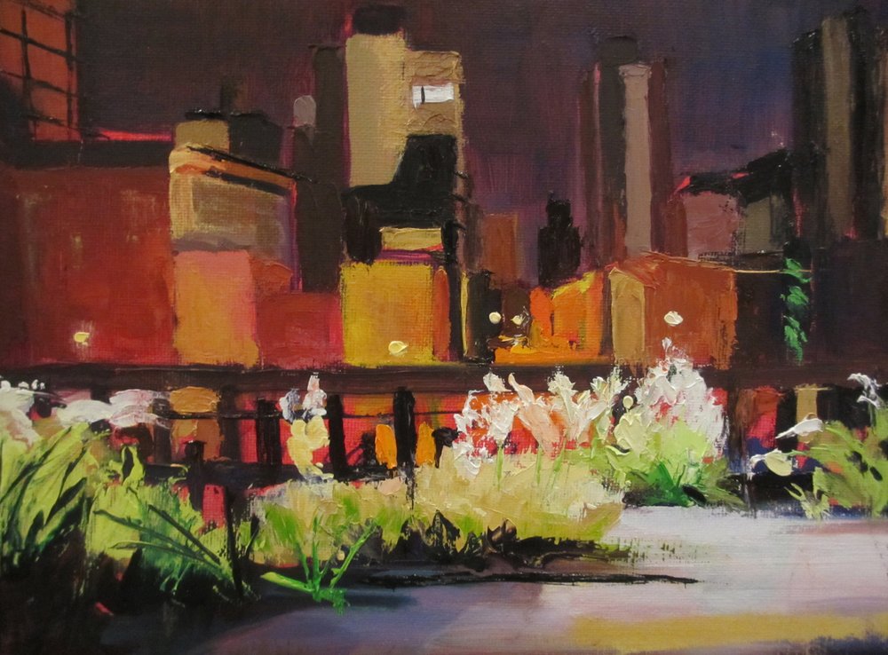 City Night Garden Glow by Maxine Shore