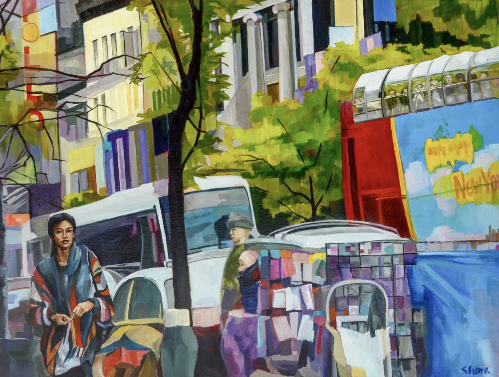 Colorful City Streets by Maxine Shore