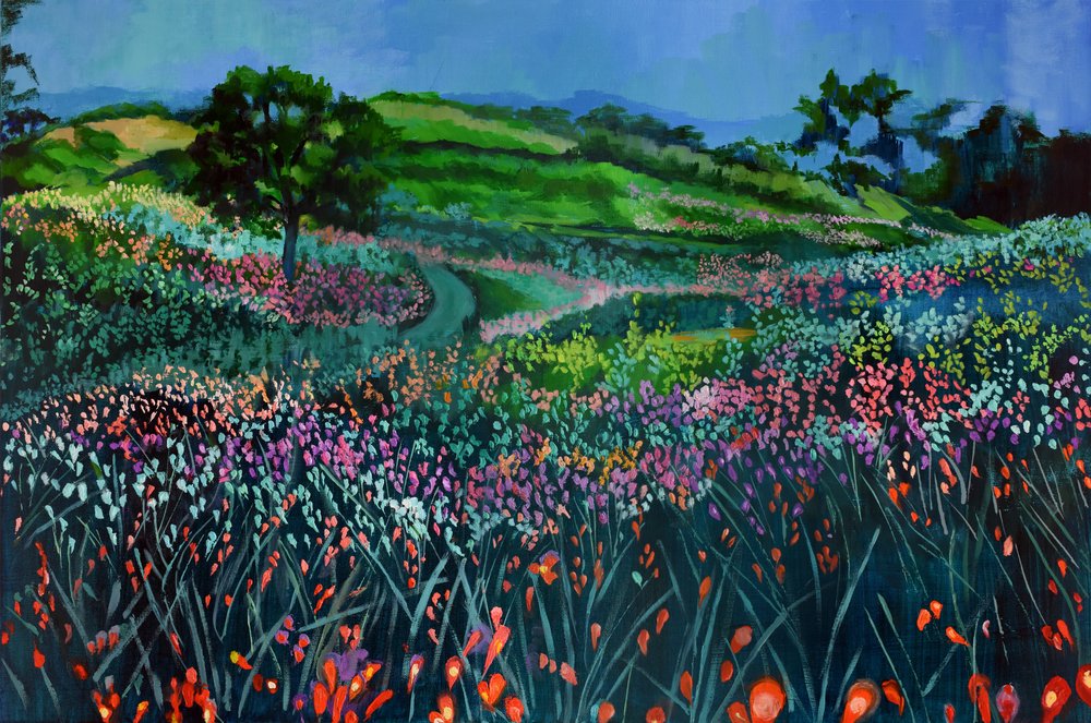 Twilight Wildflower Meadow by Maxine Shore
