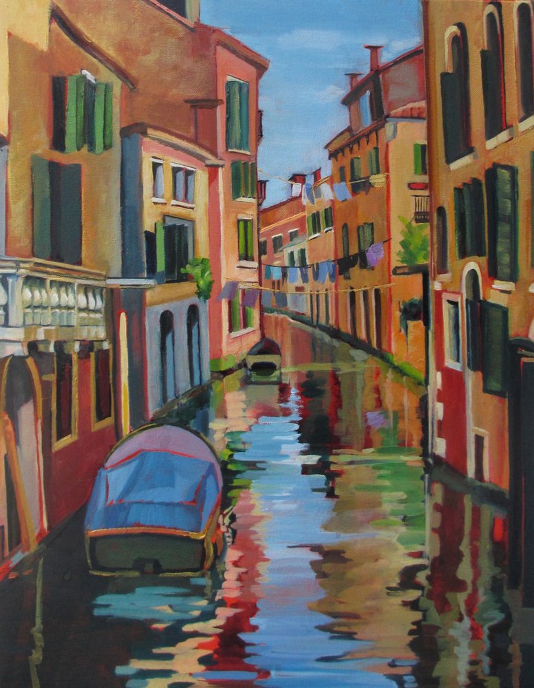 Venice Canal Reflections by Maxine Shore