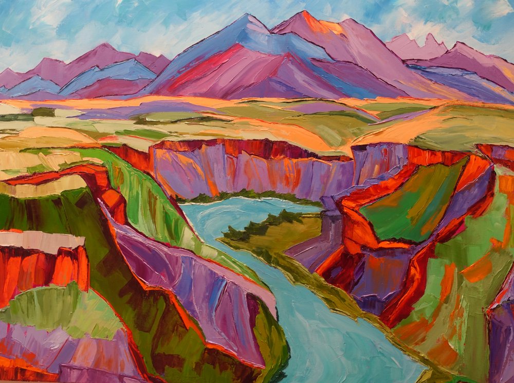 Vibrant Canyon Landscape by Maxine Shore