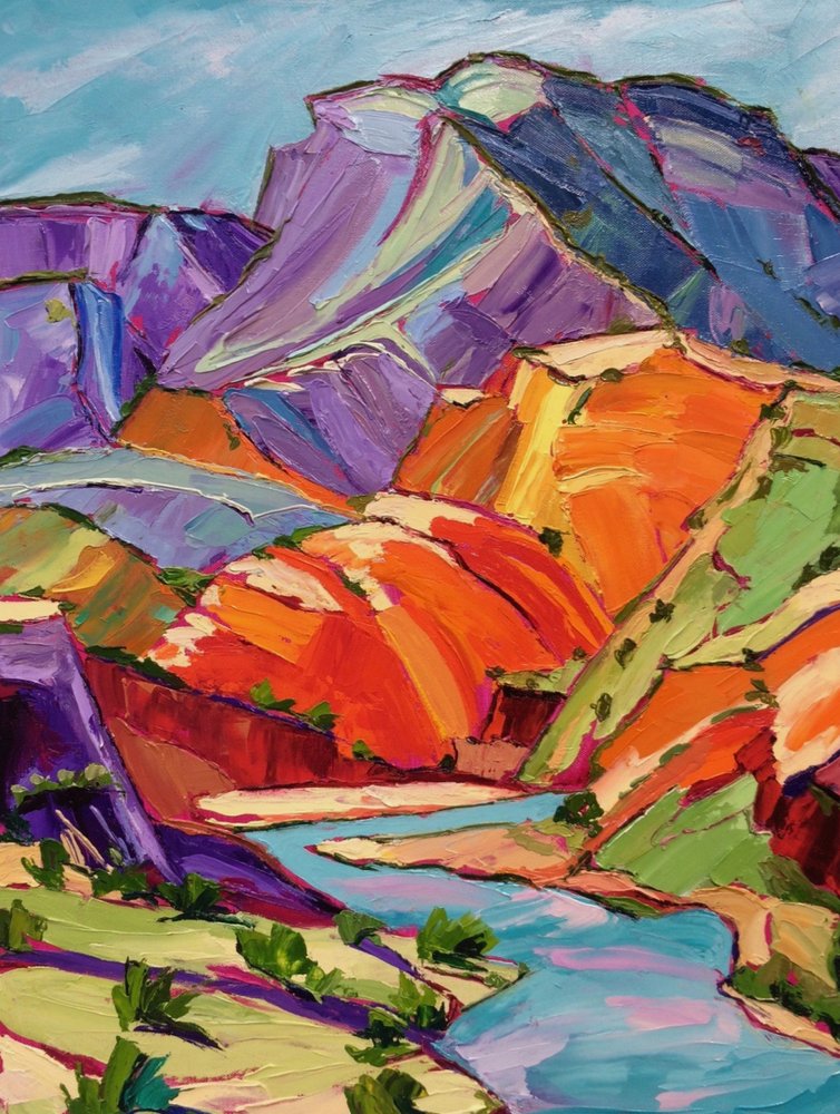Vibrant Canyon River by Maxine Shore