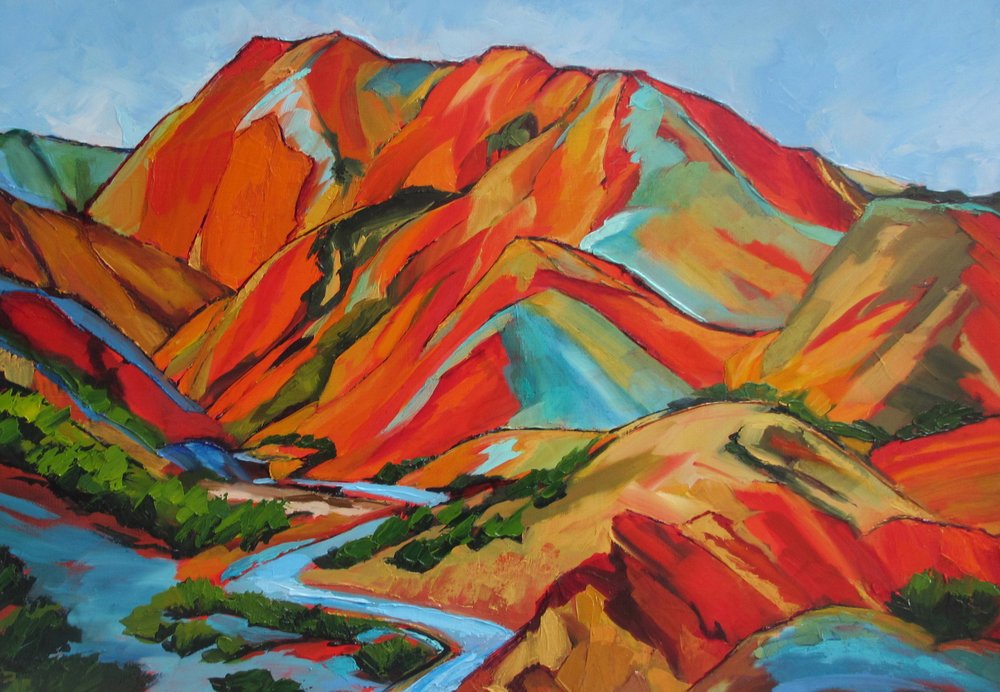 Vibrant Mountain River by Maxine Shore