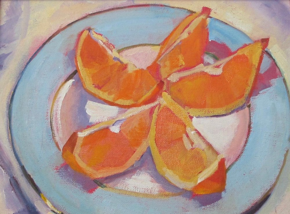 Vibrant Orange Still Life by Maxine Shore