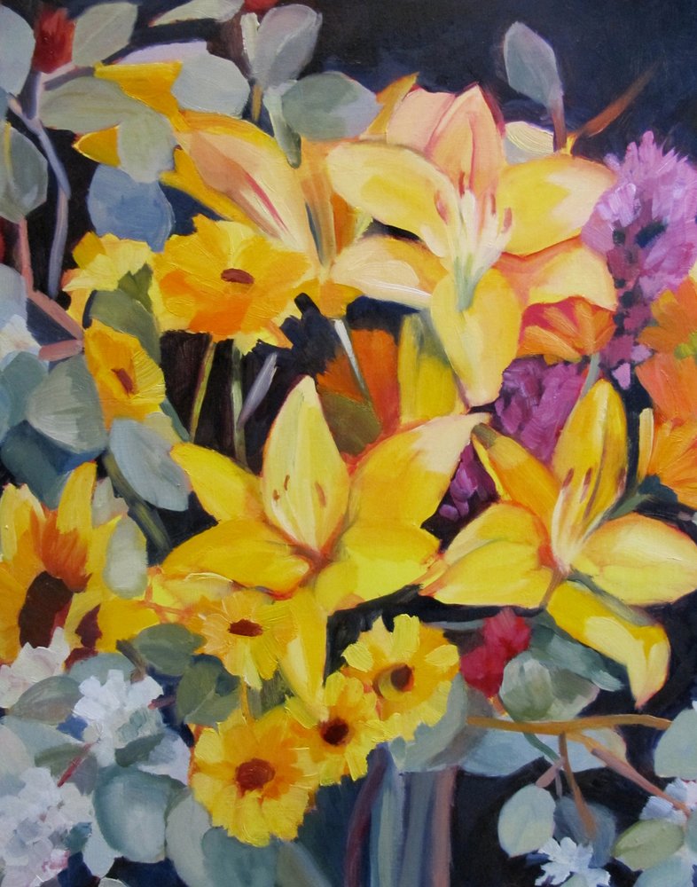 Vibrant Yellow Bouquet by Maxine Shore