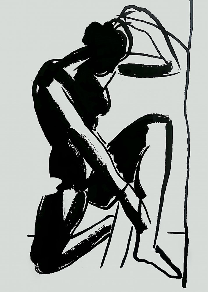 Graceful Seated Nude by May Hilma