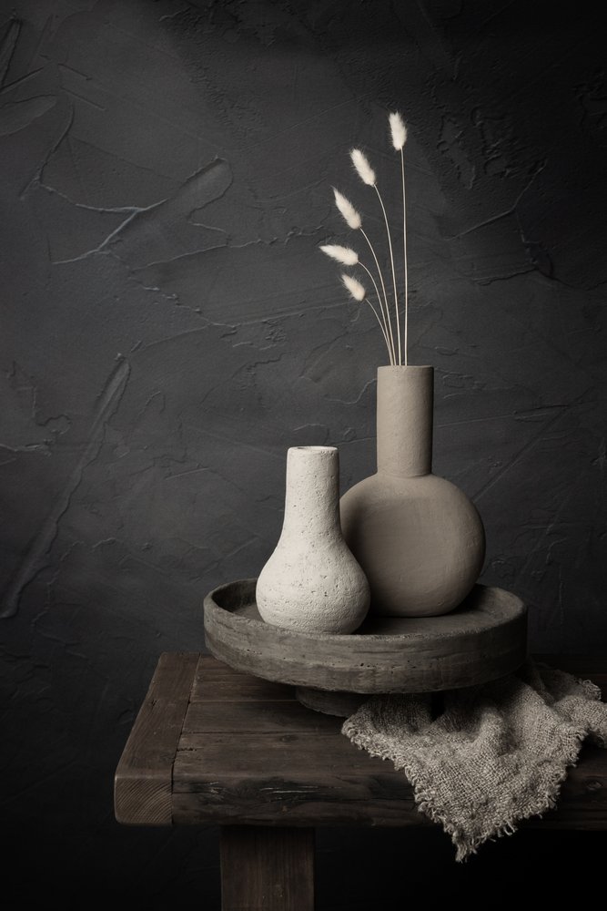 Earthy Vases Still Life by Mayra Pama