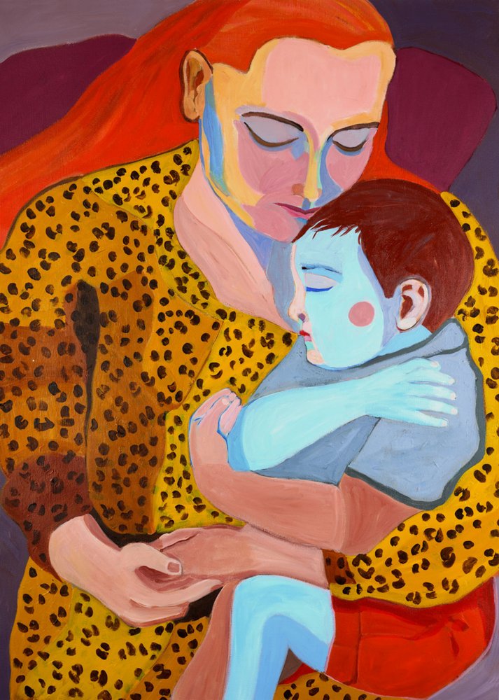 Tender Mother Child Embrace by Monica Prentice