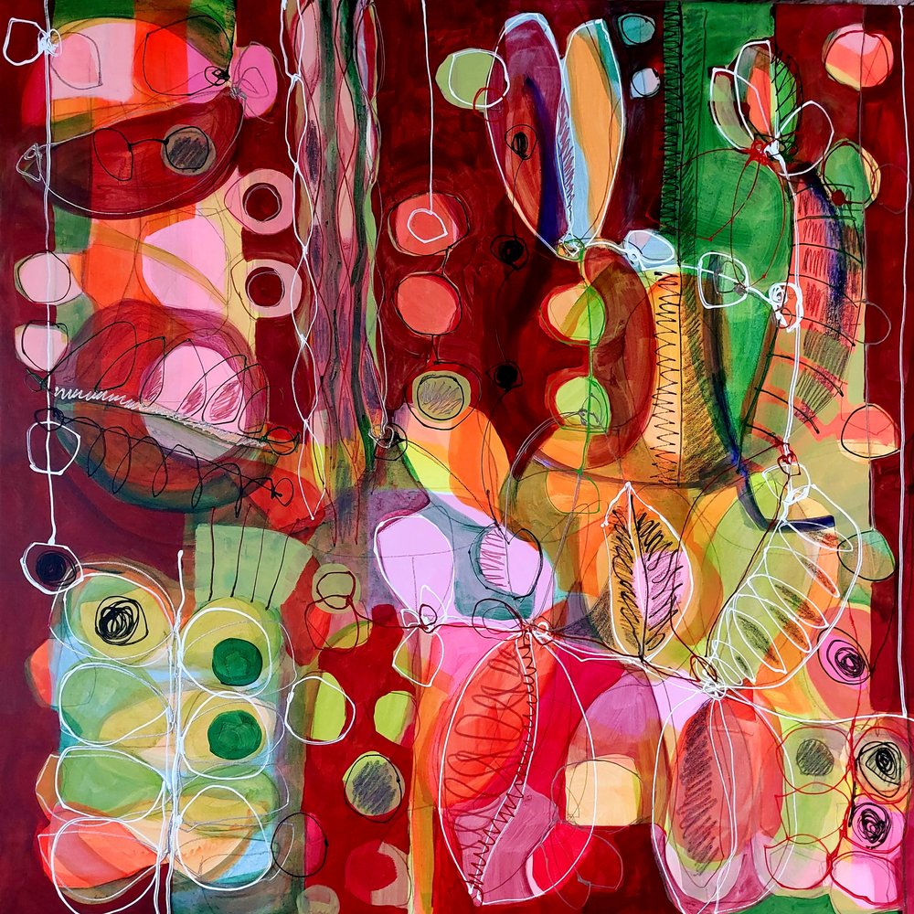 Vibrant Abstract Flora by Monika Riethmueller