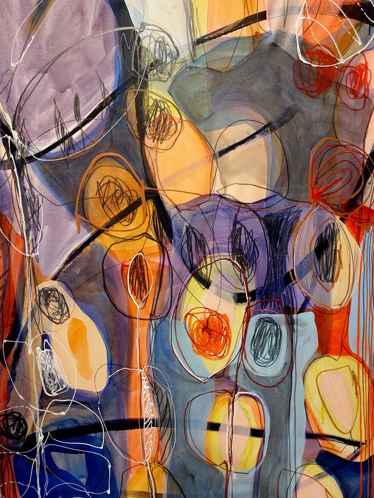 Vibrant Abstract Layers by Monika Riethmueller