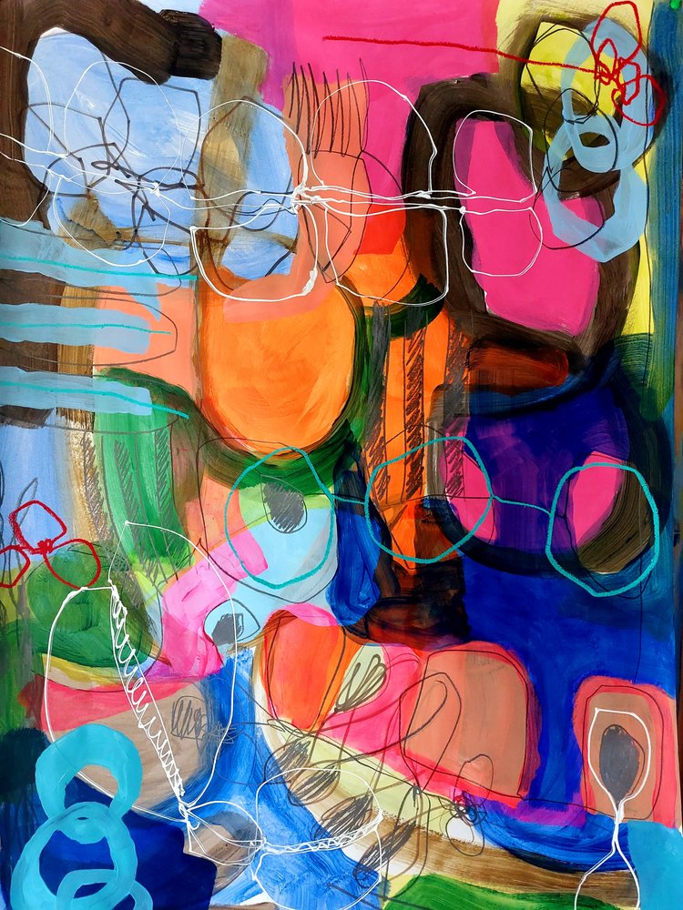 Vibrant Abstract Shapes by Monika Riethmueller
