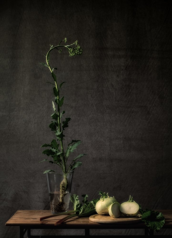 Rustic Kohlrabi Still Life by Monique van Velzen