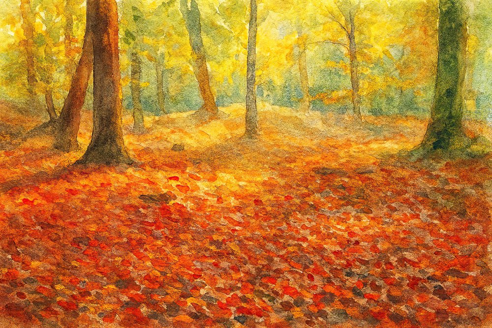 Golden Autumn Forest by Natalie Bruns