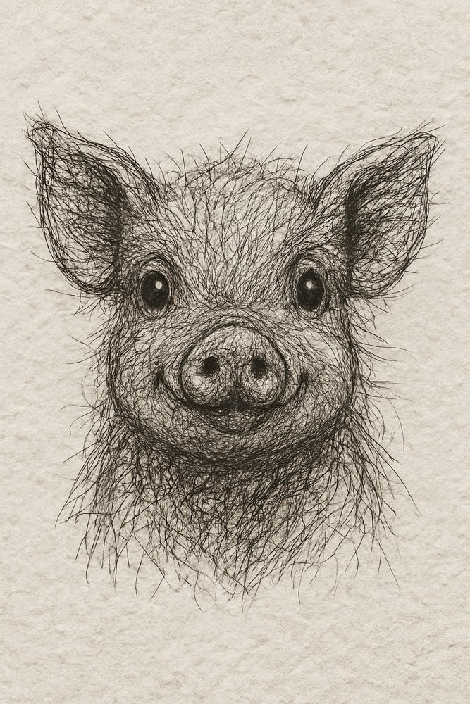Happy Little Piglet by Natalie Bruns