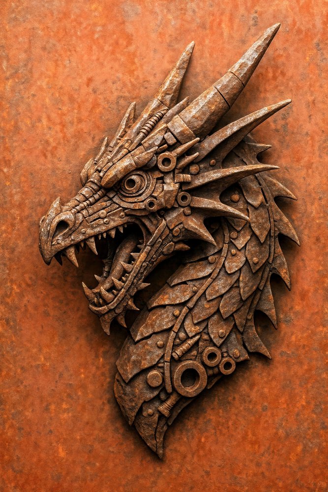 Rusted Steampunk Dragon by Natalie Bruns