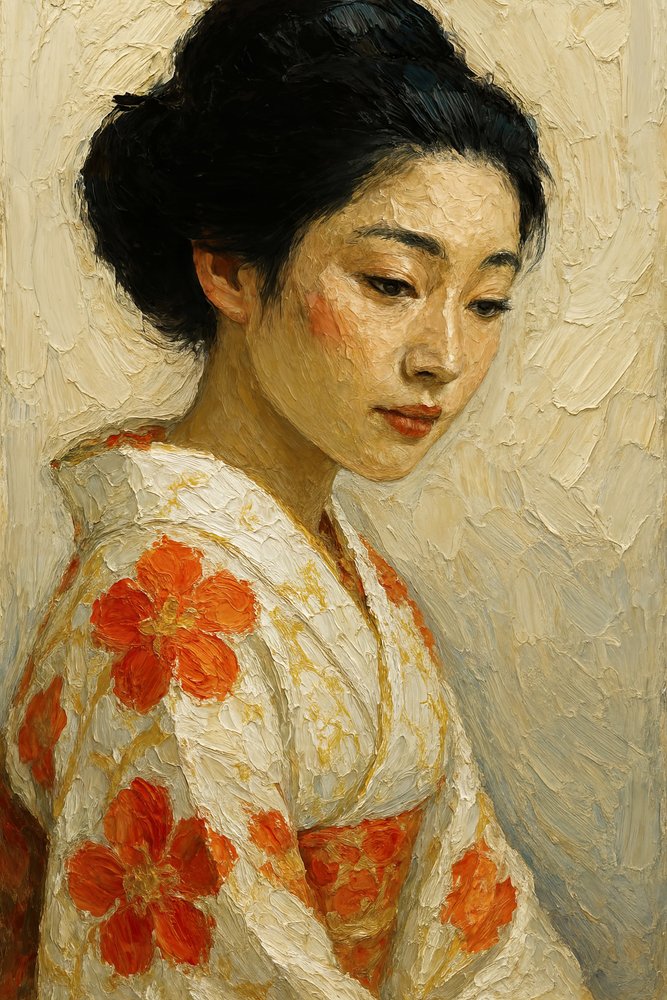 Serene Kimono Portrait by Natalie Bruns