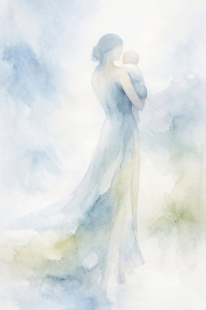 Serene Maternal Embrace by Natalie Bruns