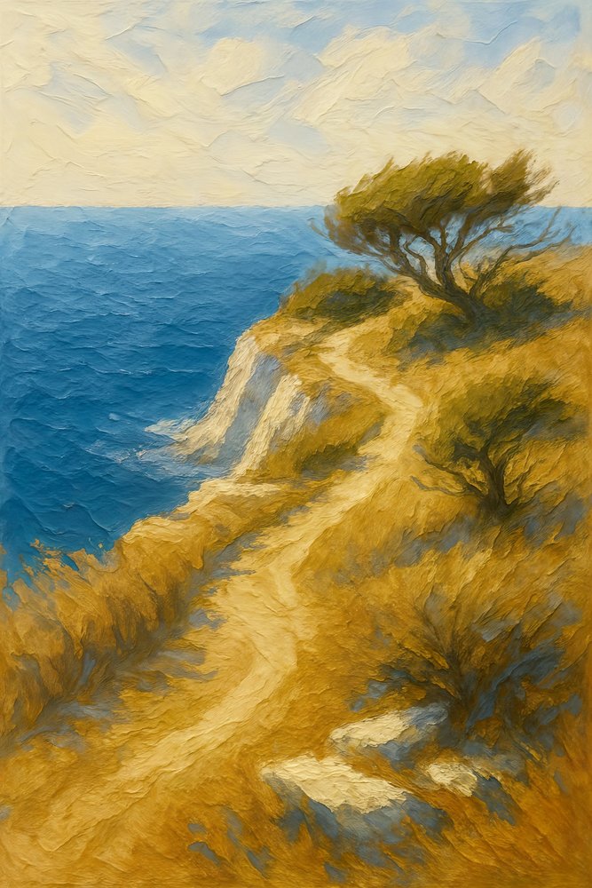 Winding Coastal Path by Natalie Bruns