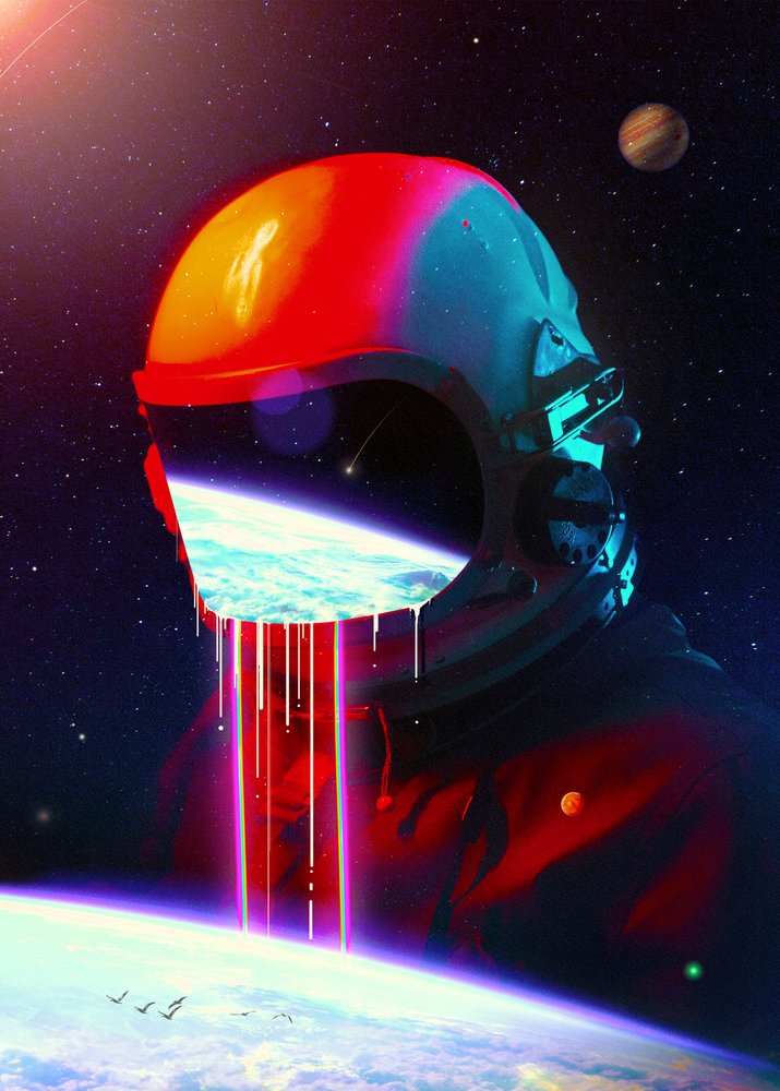 Astronaut Earthscape Flow by Nicebleed