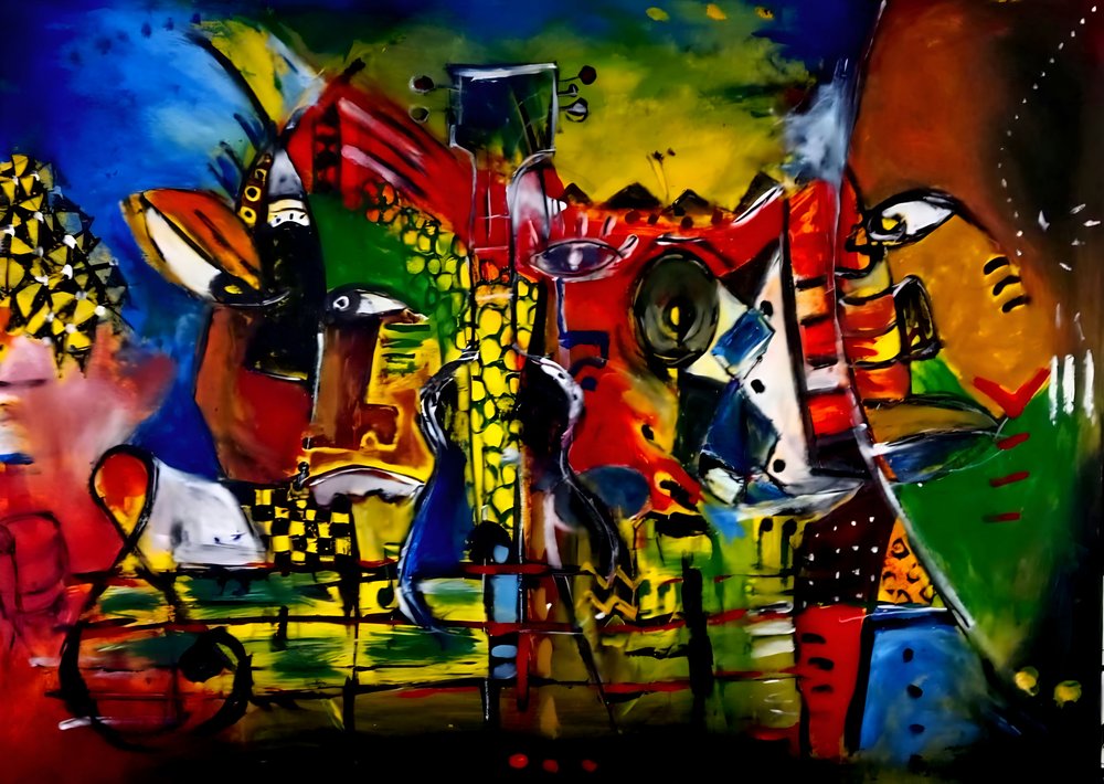 Abstract Music Faces by Nico Phooko