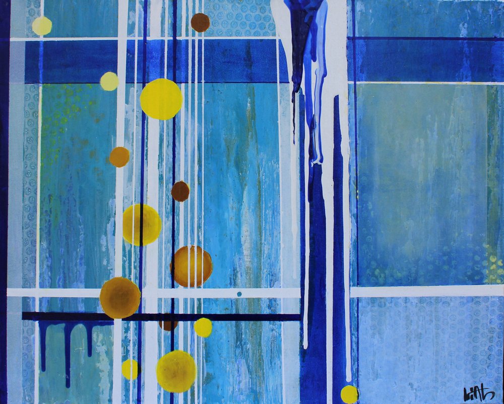 Abstract Blue Yellow Flow by Nicolas Alsterdal