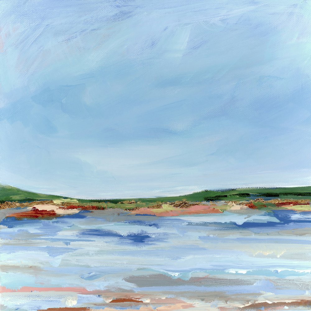 Abstract Coastal Serenity by Nicole Walsh