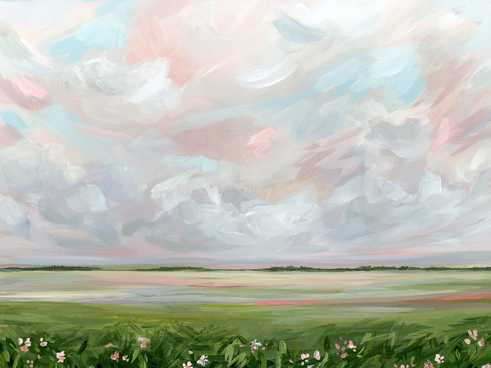 Dreamy Pastel Landscape by Nicole Walsh