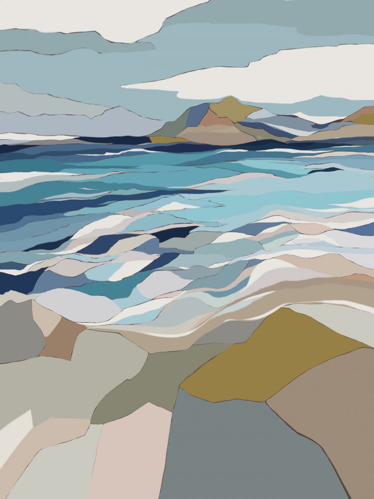 Abstract Coastal Calm by Nikita Jariwala