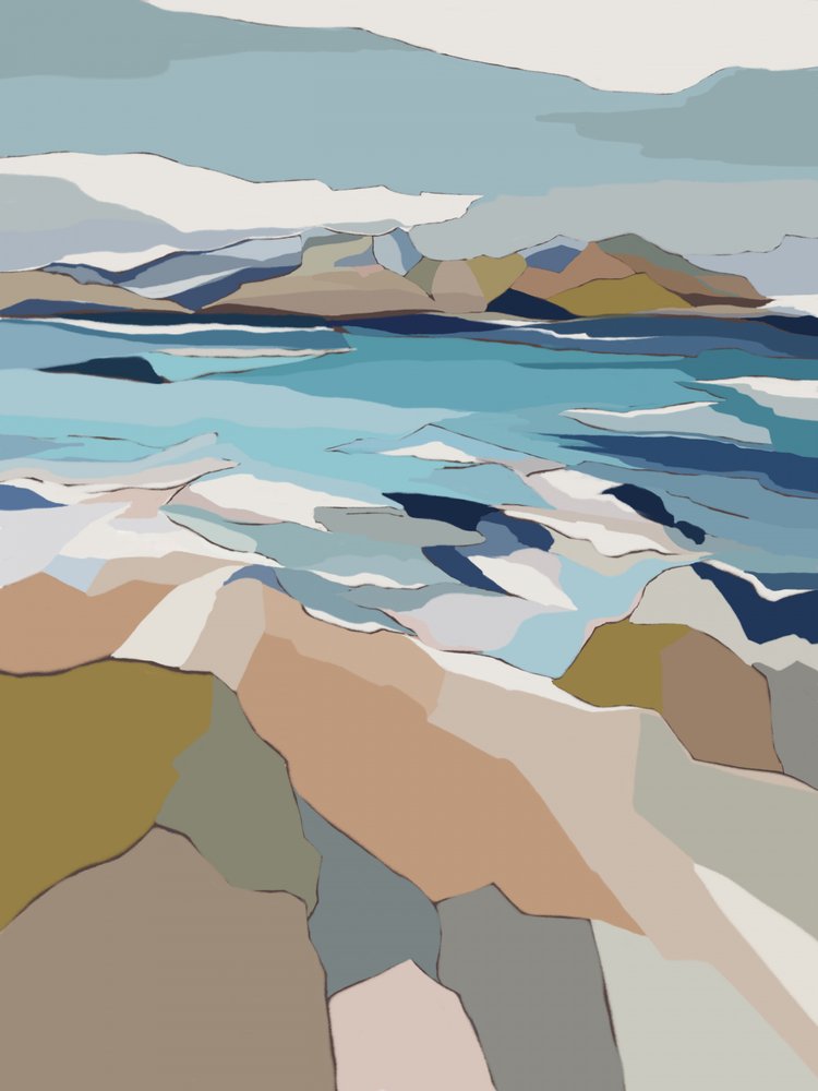 Abstract Coastal Peaks by Nikita Jariwala