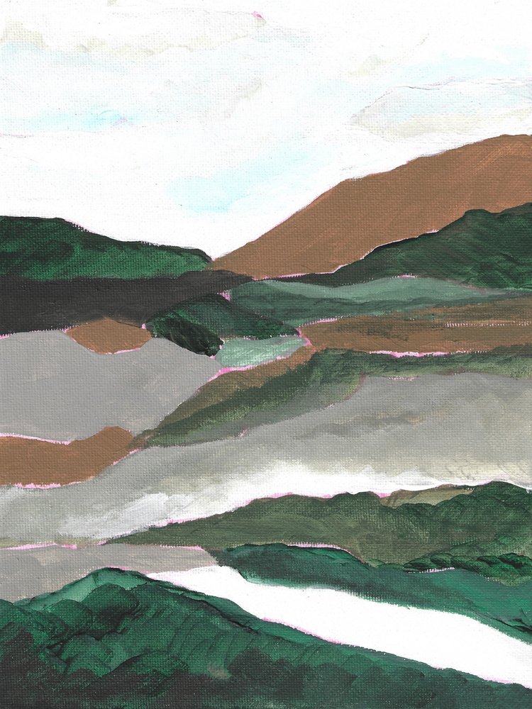 Abstract Mountain Valley by Nikita Jariwala