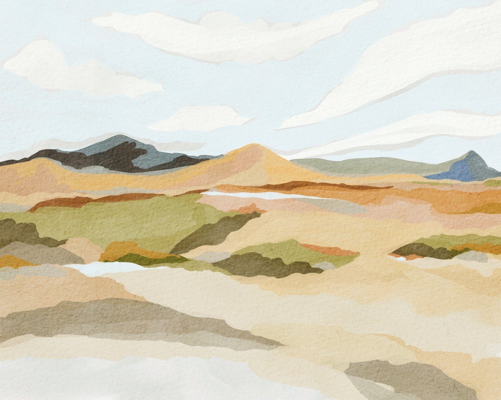 Abstract Mountain Valley by Nikita Jariwala