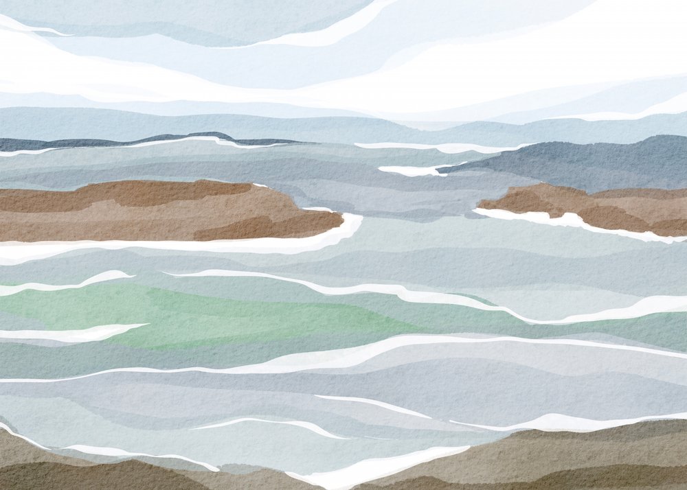 Abstract Ocean Layers by Nikita Jariwala