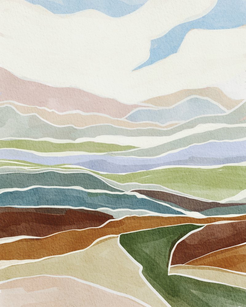 Layered Landscape Hues by Nikita Jariwala