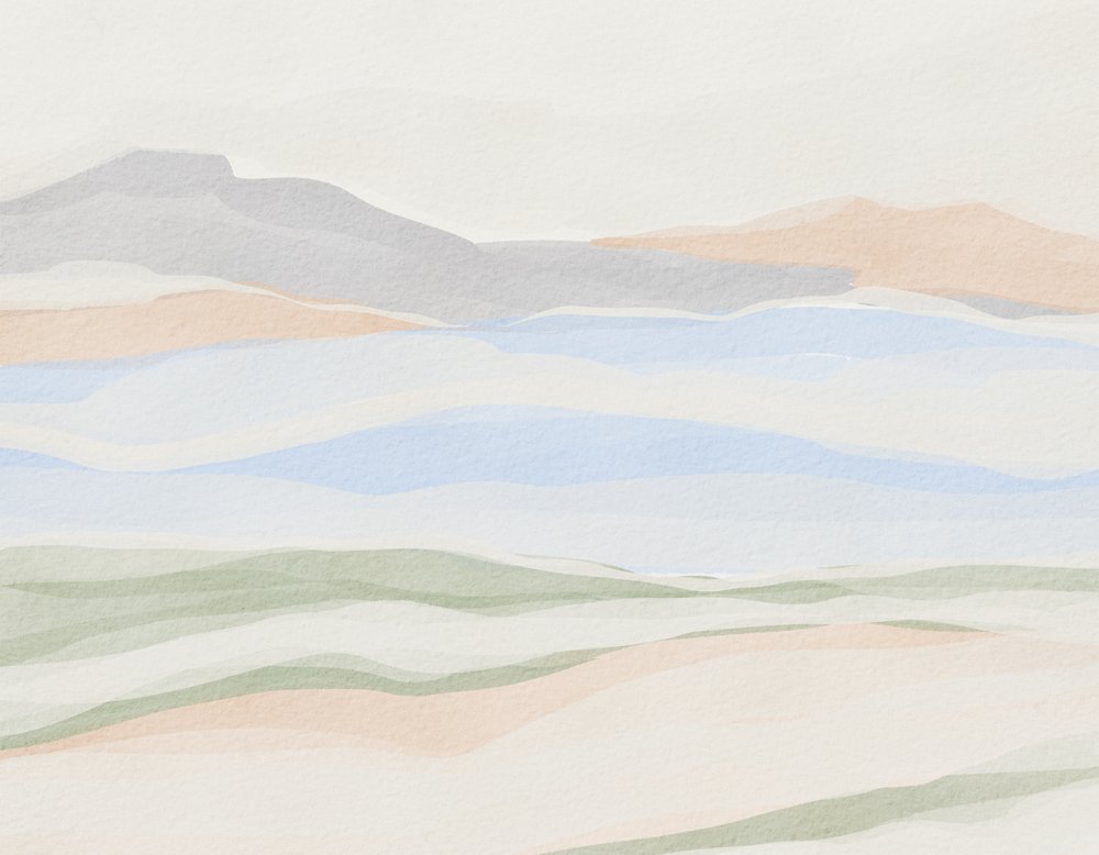Pastel Mountain Layers by Nikita Jariwala