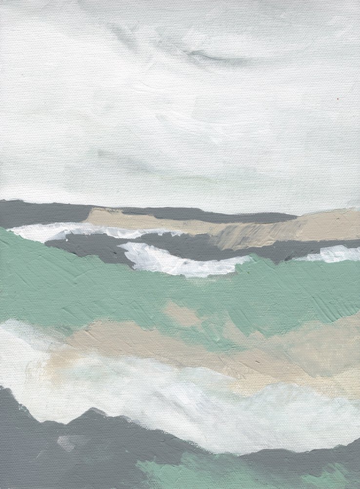 Serene Abstract Ocean Waves by Nikita Jariwala