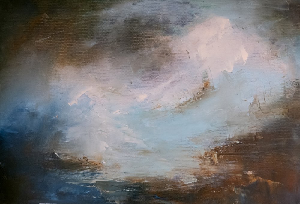 Turbulent Coastal Abstract by Nizaket Sinanovska