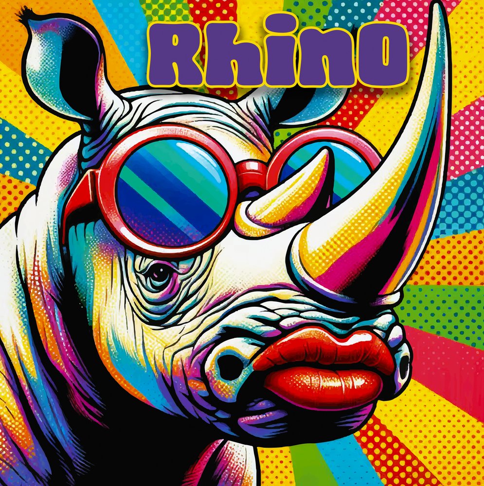 Colorful Pop Rhino by Osvaldo Russo