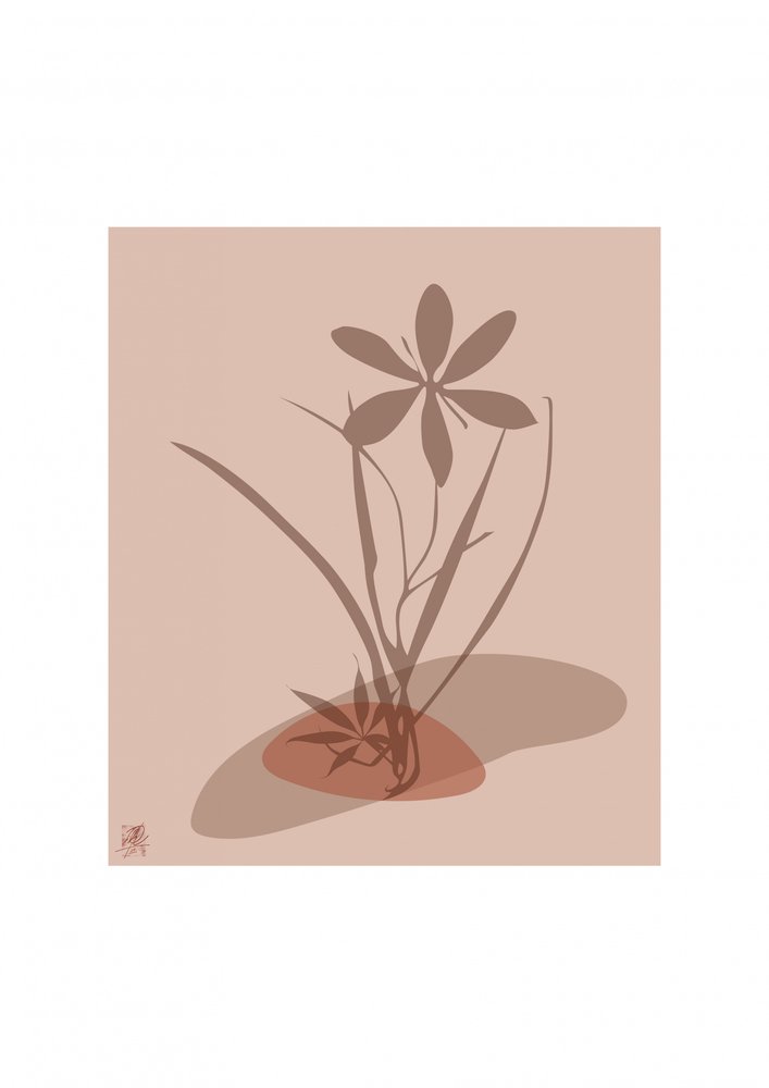 Earthy Floral Silhouette by Osvaldo Russo