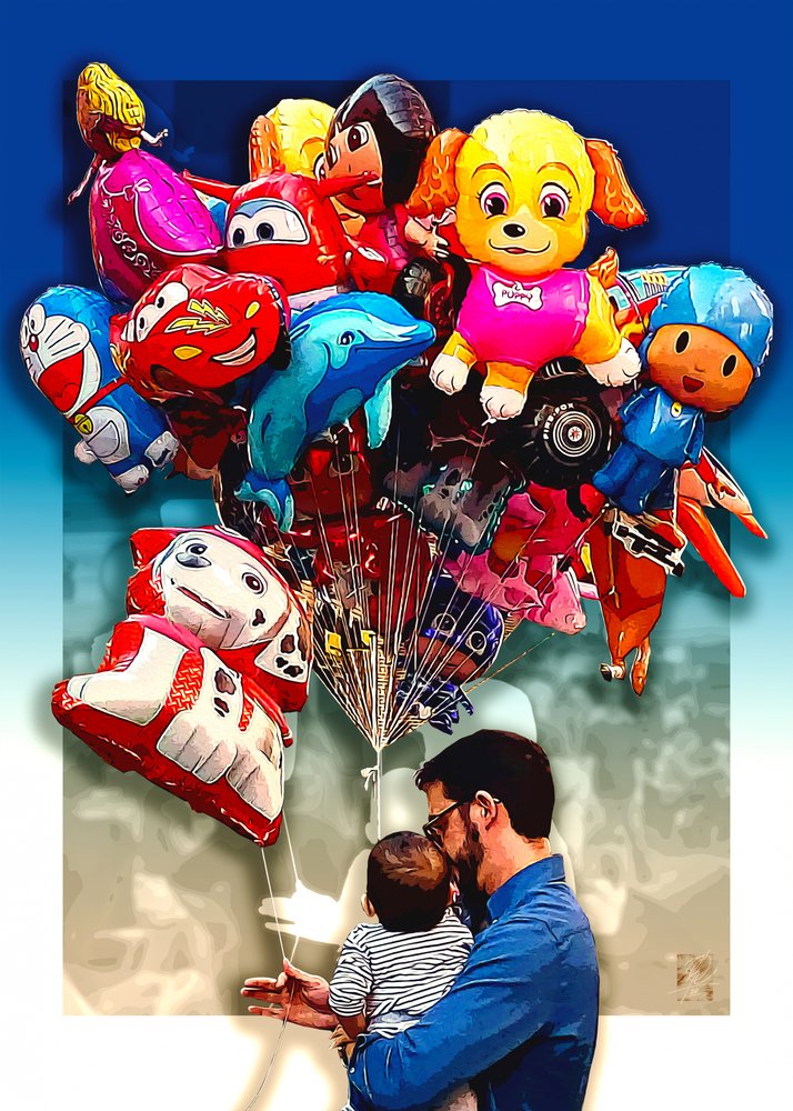 Happy Father Baby Balloons by Osvaldo Russo