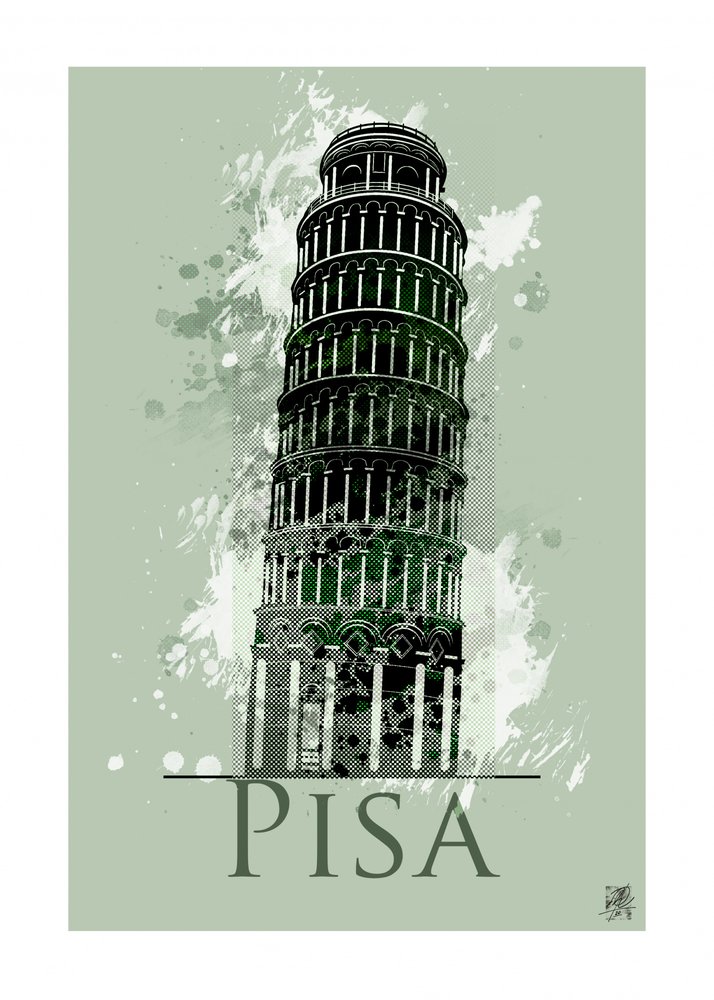 Leaning Tower of Pisa by Osvaldo Russo