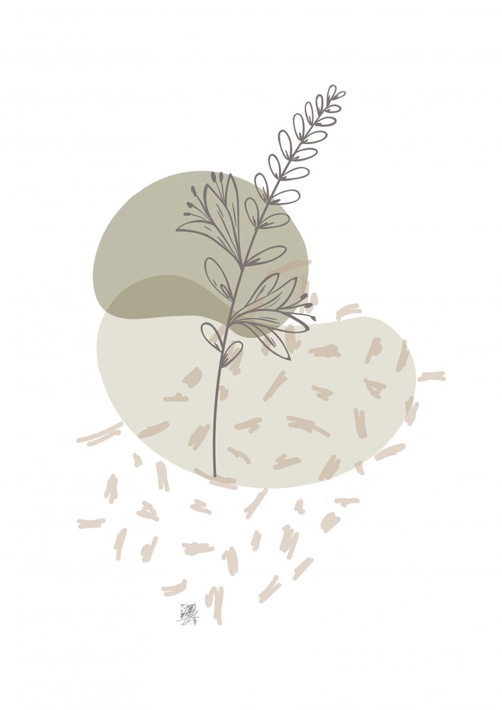 Minimalist Botanical Branch by Osvaldo Russo