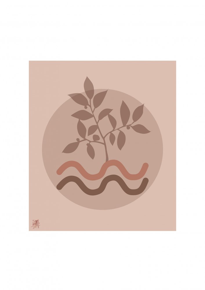Minimalist Botanical Waves by Osvaldo Russo